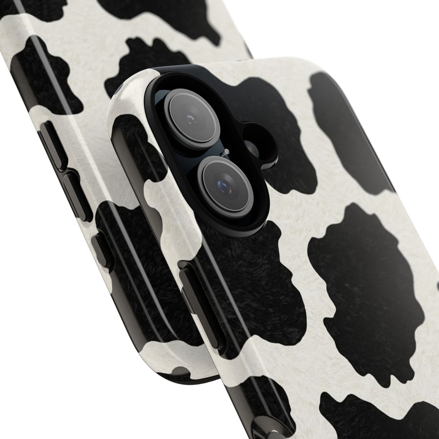 Black & White Cow Print Phone Case | Aesthetic Tough Protective Case