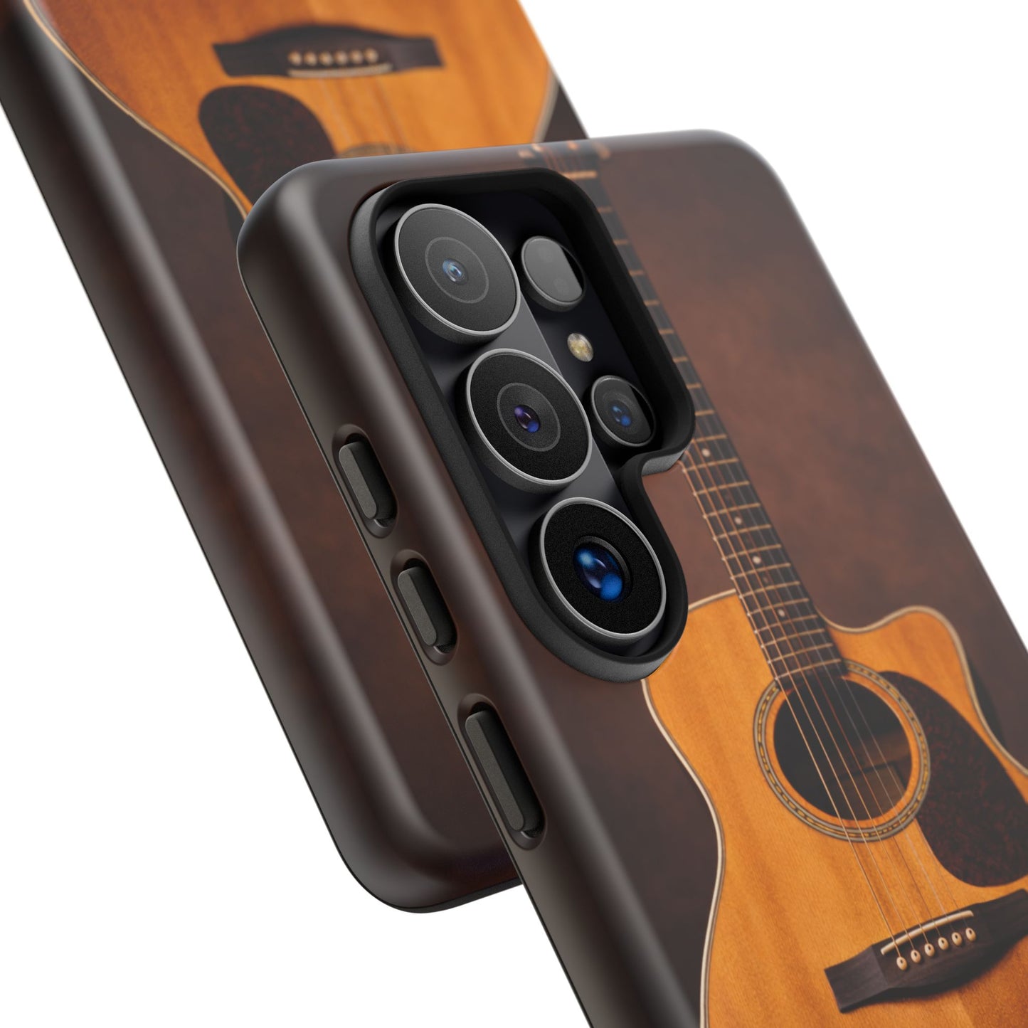 Acoustic Guitar Daisy Phone Case | Rustic Music Lover Tough Cover