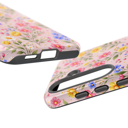 Wildflower Floral Phone Case Vintage Spring Meadow Tough Cover