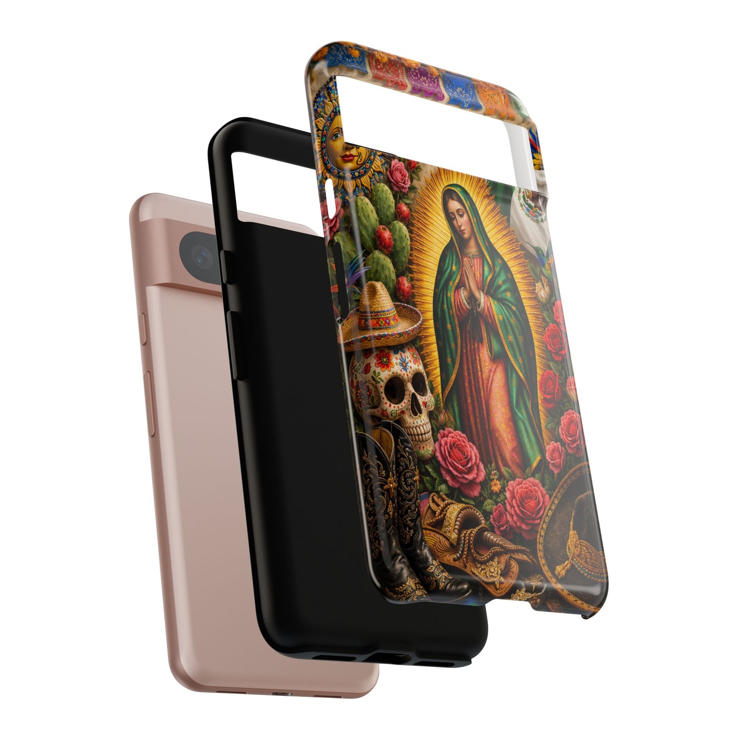 Virgen de Guadalupe Phone Case Mexican Floral iPhone Samsung Pixel Case