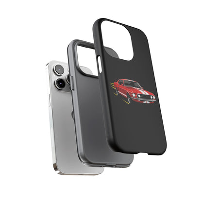 Red Muscle Car Phone Case – Classic Car Racing Tough Protective Case