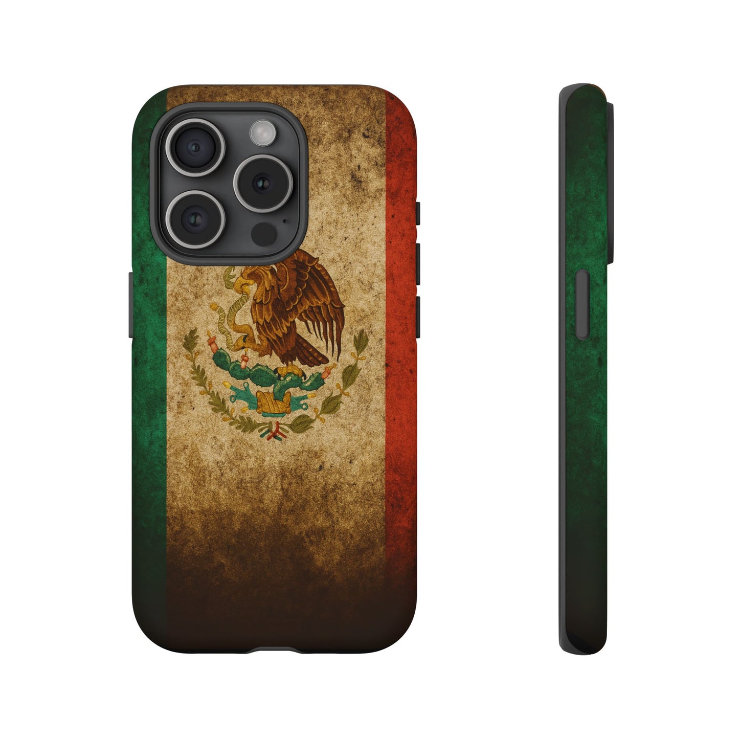 Vintage Mexico Flag Phone Case – Mexican Pride Grunge Flag Aesthetic Tough Case