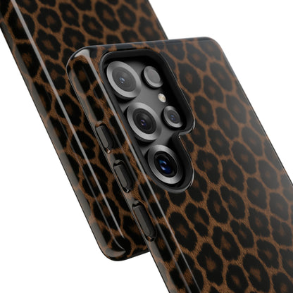 Brown Leopard Print Phone Case | Classic Animal Print Aesthetic Tough Protective Case