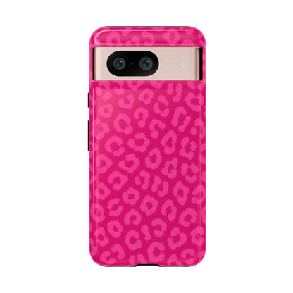 Hot Pink Leopard Print Phone Case – Bold Coquette Leopard Tough Case
