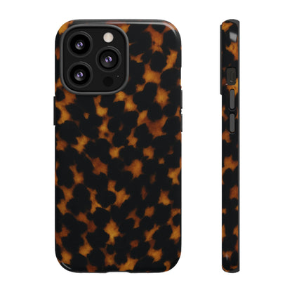 Tortoiseshell Phone Case – Brown Leopard Pattern Luxury Tough Protective Case