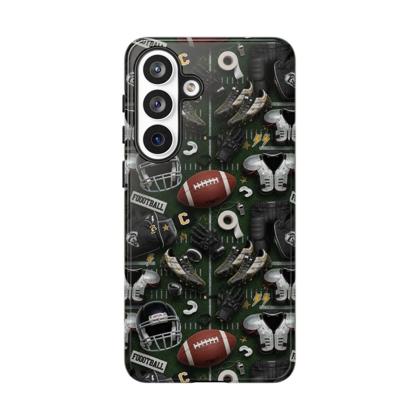 Football Pattern Phone Case – Sports Fan Tough Protective Game Day Case