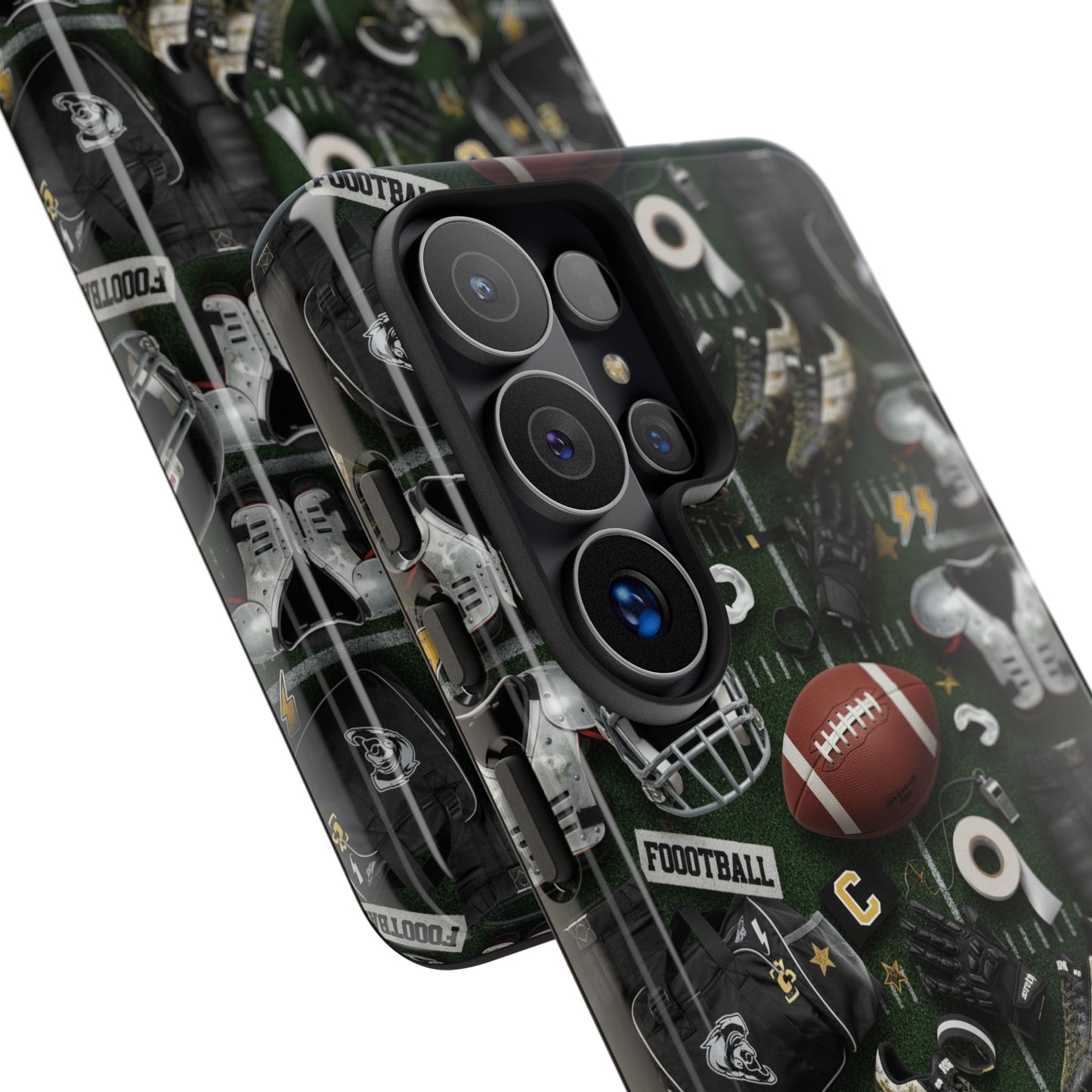 Football Pattern Phone Case – Sports Fan Tough Protective Game Day Case