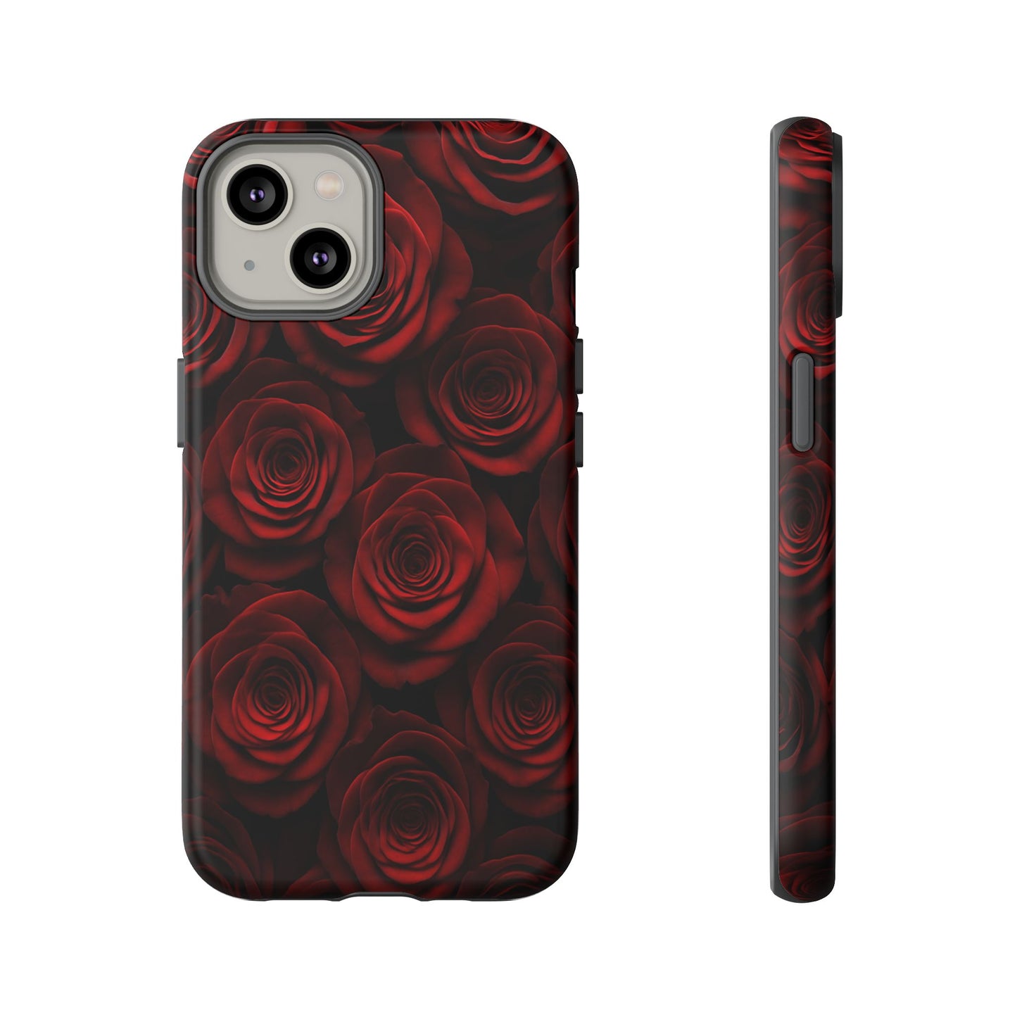 Dark Red Rose Phone Case – Gothic Floral Tough Case (iPhone, Samsung, Pixel)