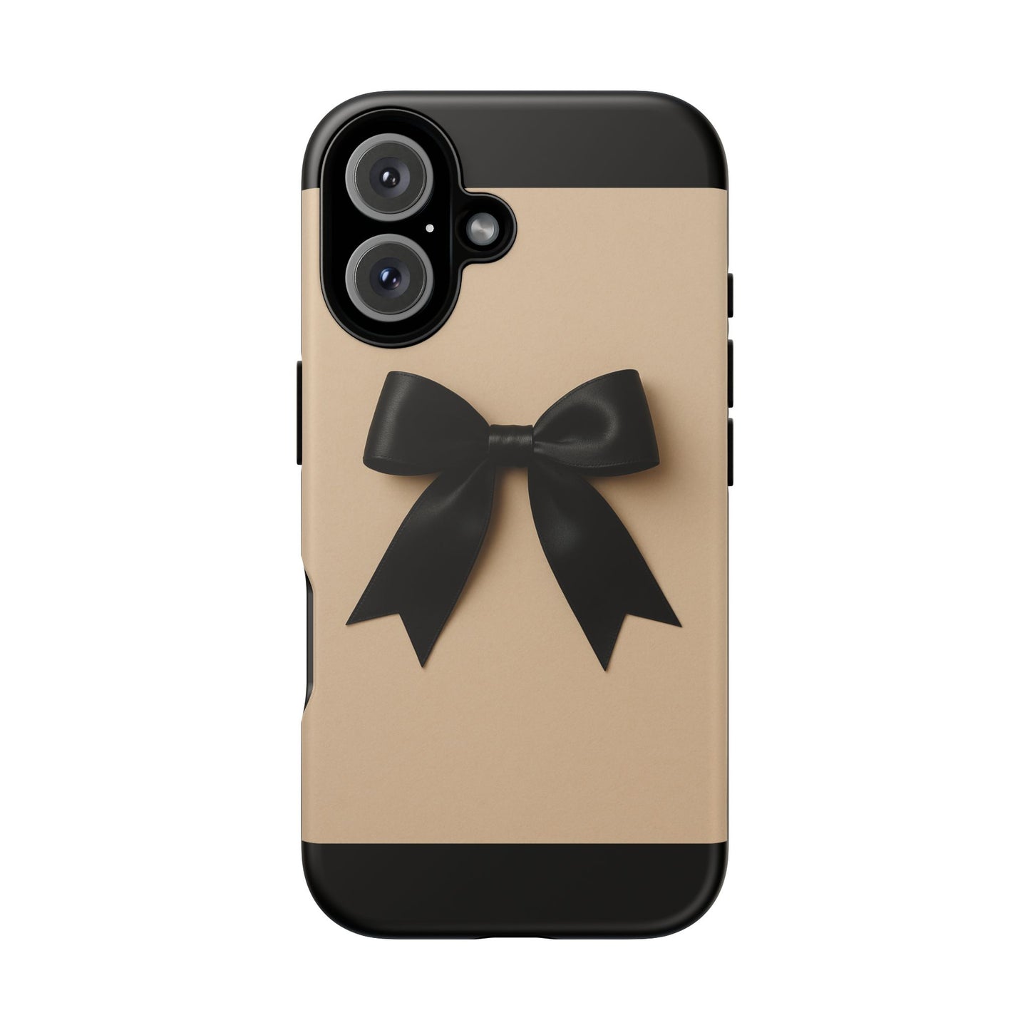 Black Bow Phone Case | Elegant Coquette Bow Design | Chic Neutral Tough Case for iPhone & Samsung