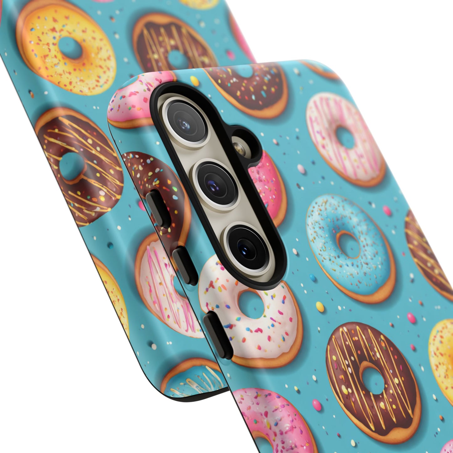 Cute Donut Pattern Phone Case – Colorful Sprinkles Dessert Design for Iphone, Samsung Galaxy and Pixel