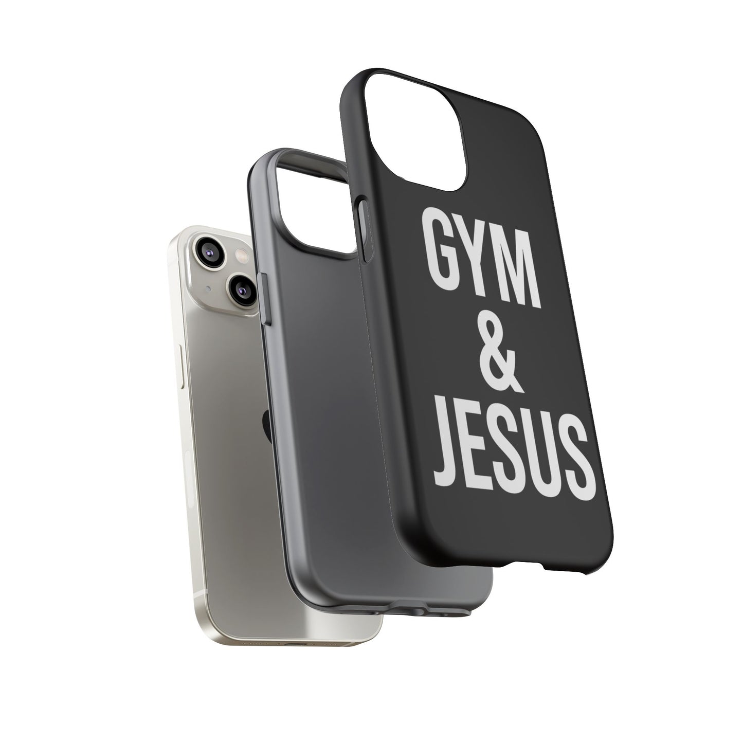 Gym & Jesus Phone Case Christian Faith Workout Gym Motivation Case