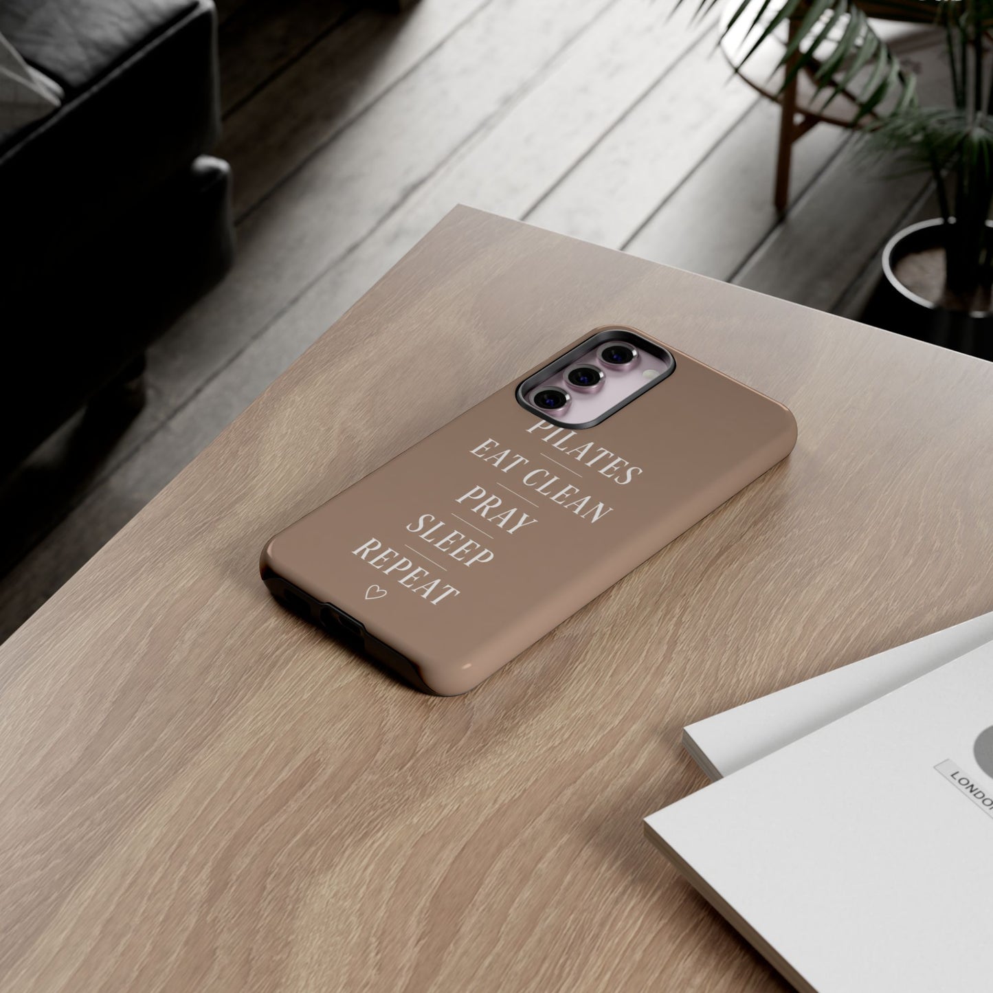 Pilates Phone Case | Eat Clean Pray Sleep Repeat Aesthetic | Wellness Girl Gift
