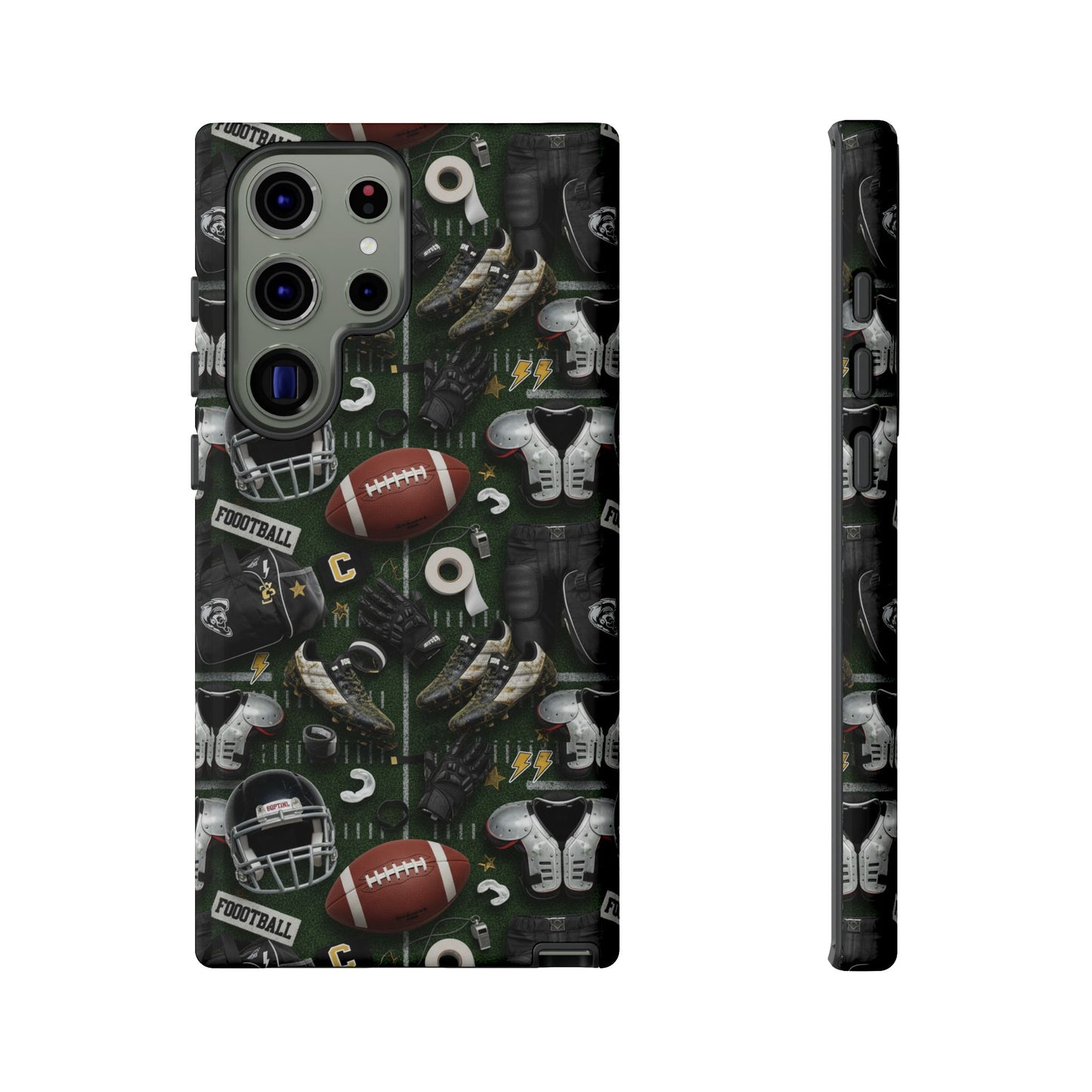 Football Pattern Phone Case – Sports Fan Tough Protective Game Day Case