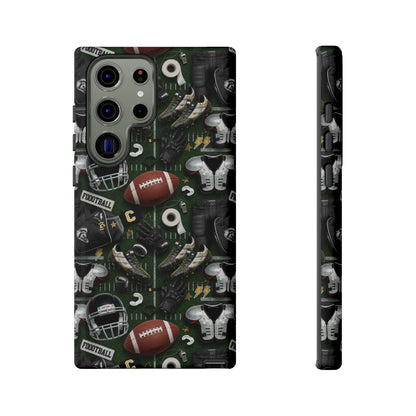 Football Pattern Phone Case – Sports Fan Tough Protective Game Day Case