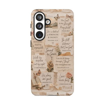 Christian Bible Verse Phone Case | Faith Scripture Aesthetic Floral Christian Case