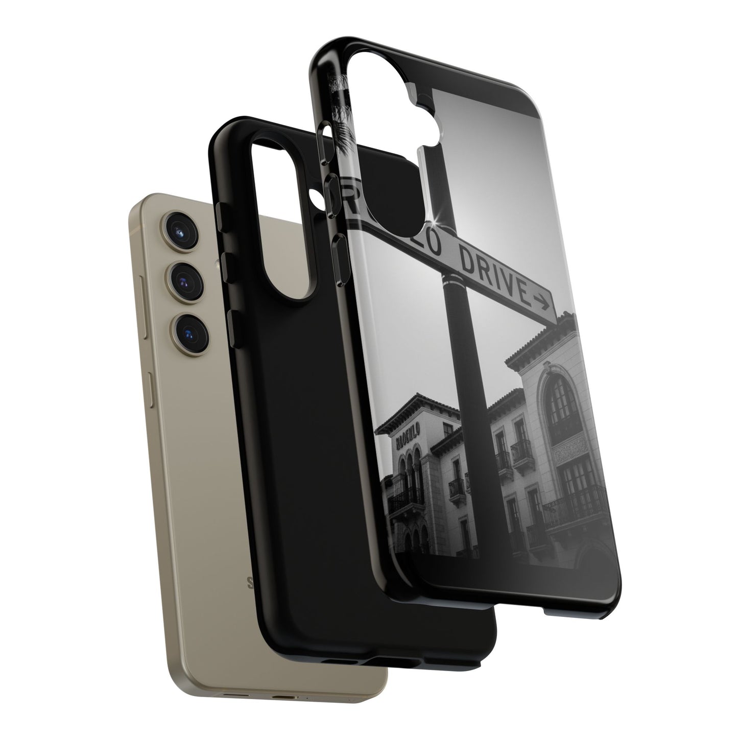 Rodeo Drive Phone Case | Los Angeles Aesthetic Black & White Photography | Luxury LA Street Tough Case for iPhone & Samsung