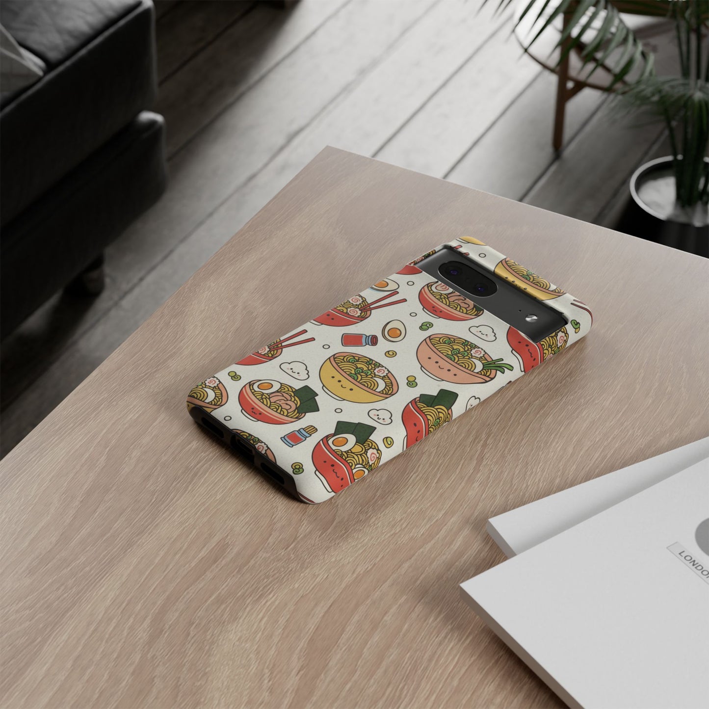 Kawaii Ramen Phone Case – Cute Japanese Food Pattern | Noodle Bowl Aesthetic Case