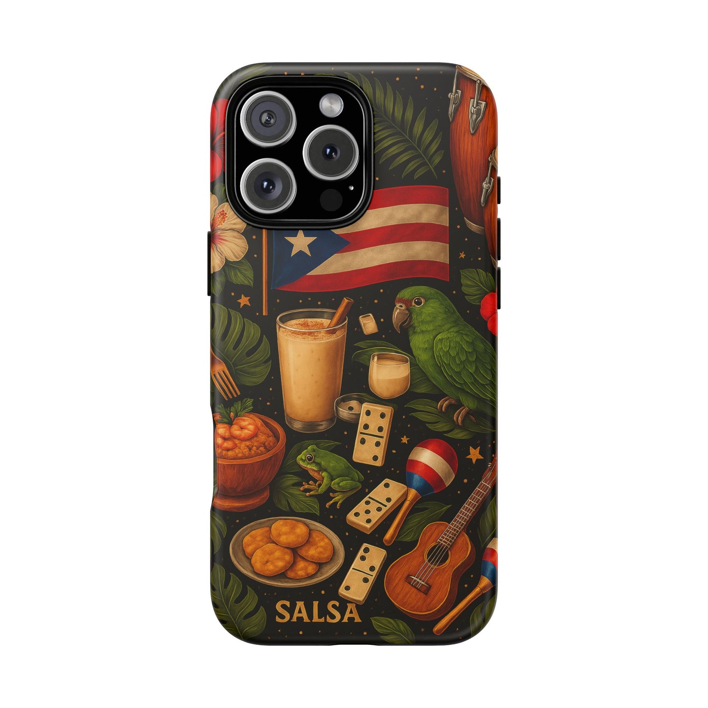 Puerto Rican Culture Phone Case | Boricua Icons Caribbean Aesthetic Tough Protective Case