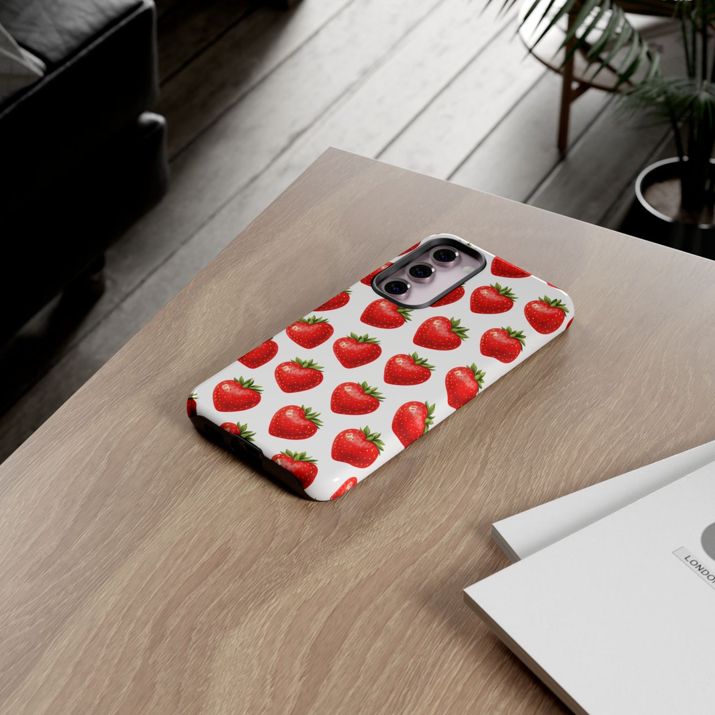 Cute Strawberry Phone Case – Aesthetic Fruit Pattern Protective Cover for Iphone, Samsung Galaxy and Pixel