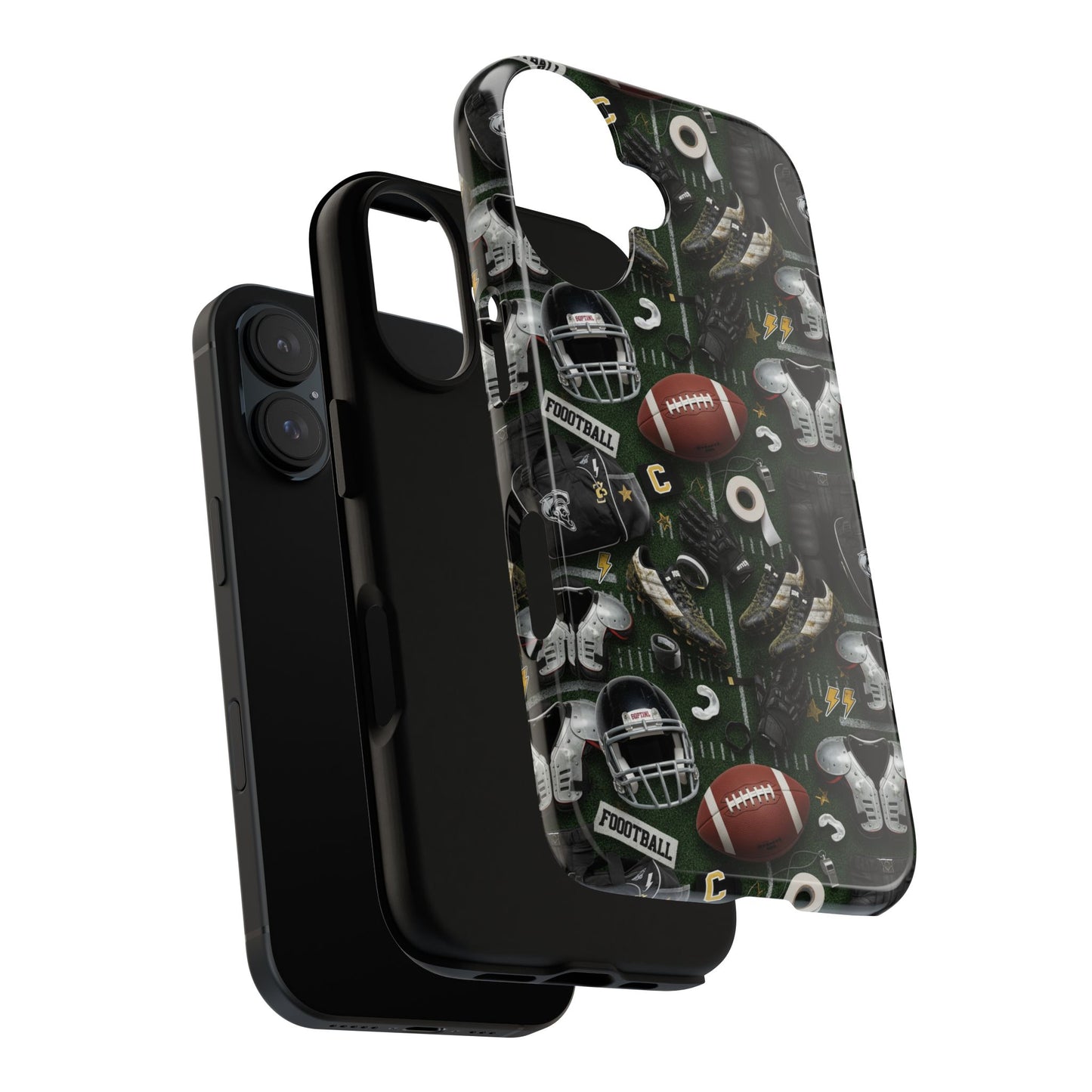 Football Pattern Phone Case – Sports Fan Tough Protective Game Day Case