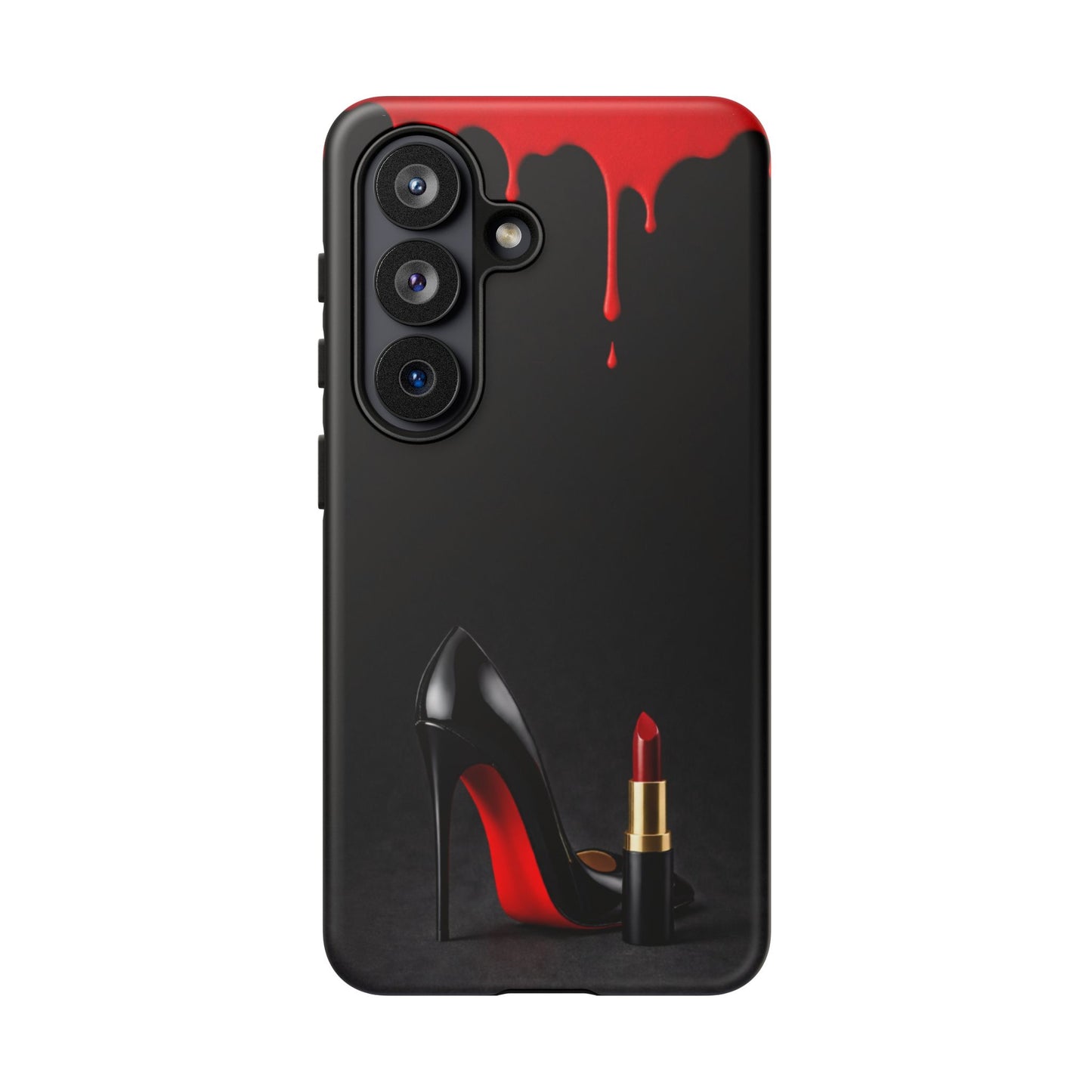 Dark Feminine Red Drip Phone Case – Gothic Glam Tough Cover
