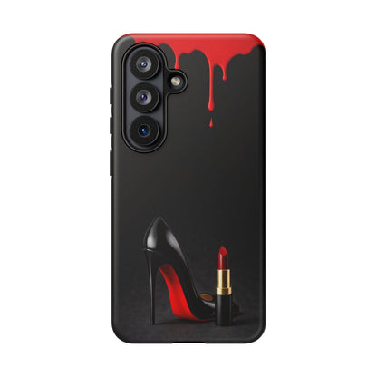 Dark Feminine Red Drip Phone Case – Gothic Glam Tough Cover