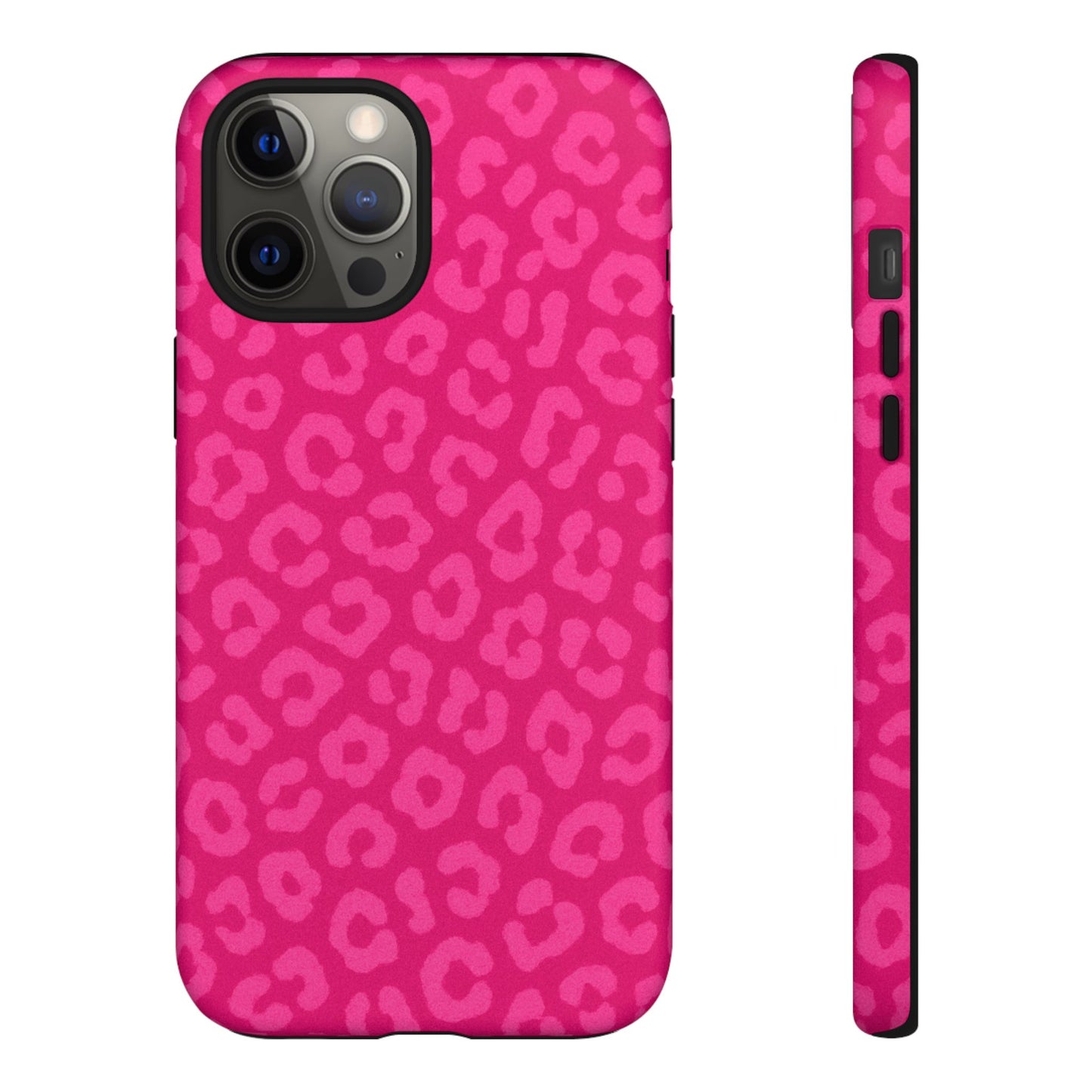 Hot Pink Leopard Print Phone Case – Bold Coquette Leopard Tough Case