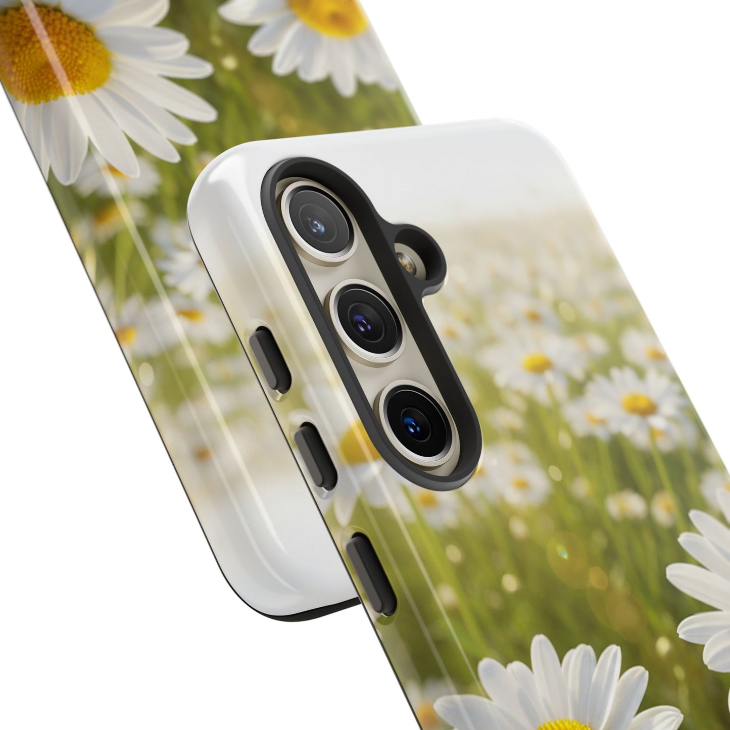 Daisy Phone Case – Floral Spring Field Tough Protective Case (iPhone, Samsung, Pixel)