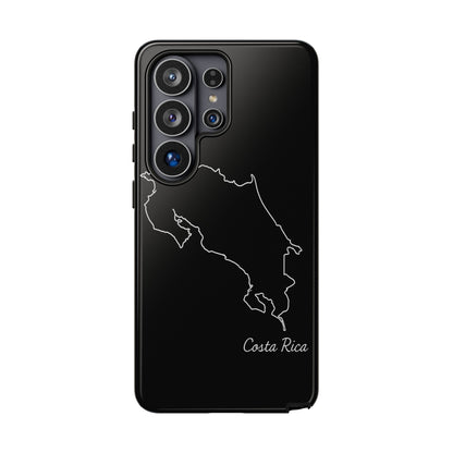 Costa Rica Outline Phone Case – Minimal Country Map Tough Case (iPhone, Samsung, Pixel)