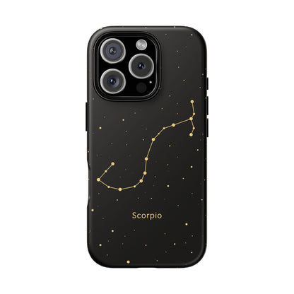 Scorpio Zodiac Constellation Phone Case – Luxe Gold Celestial Cover