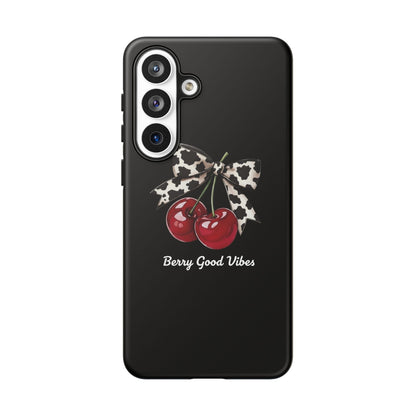 Cherry Cow Print Phone Case | Coquette Bow Aesthetic iPhone & Samsung Tough Case