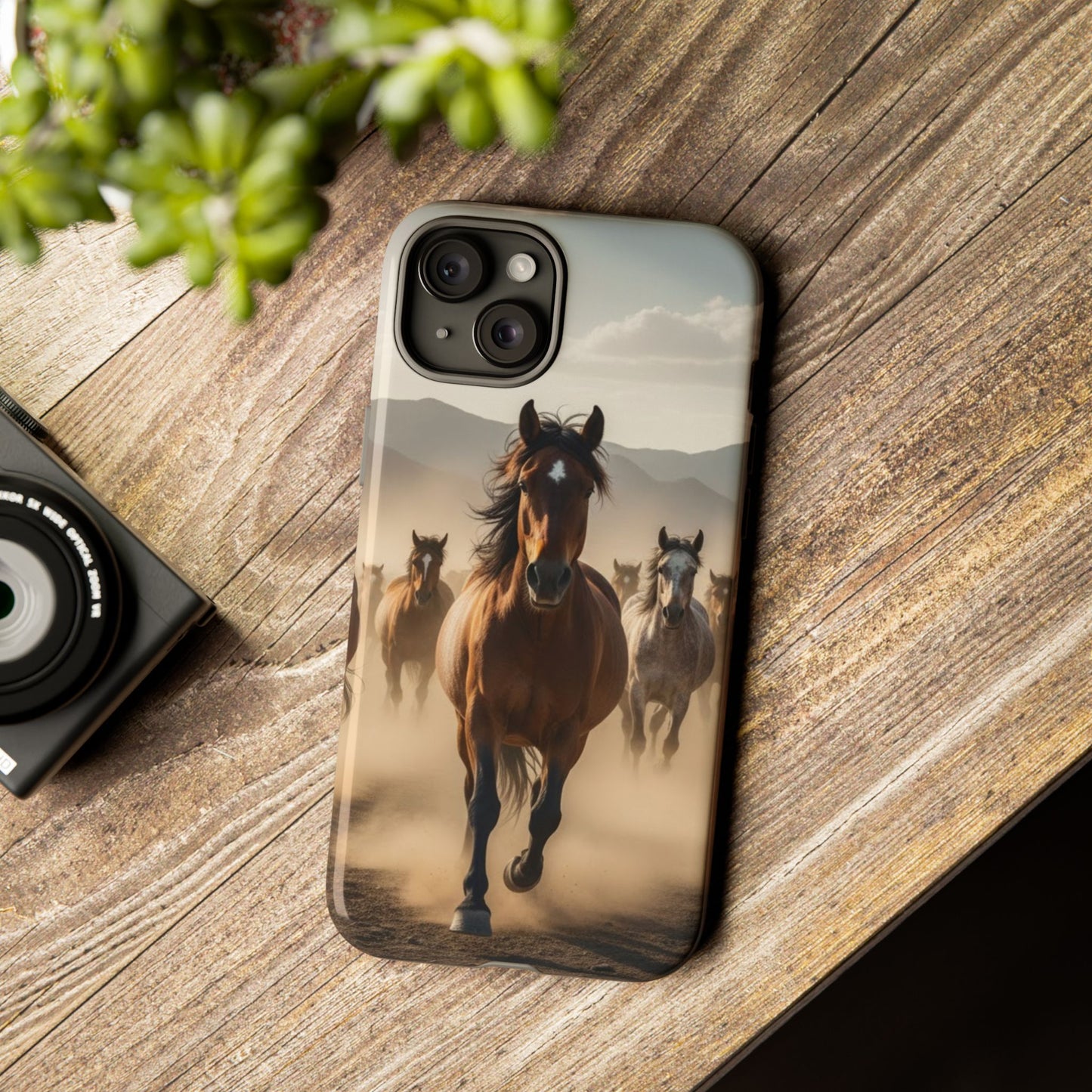 Running Horses Phone Case | Wild Mustang Herd Tough Protective Cover