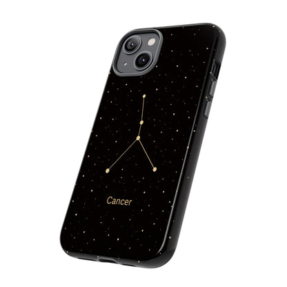 Cancer Zodiac Constellation Phone Case – Luxe Gold Celestial Cover