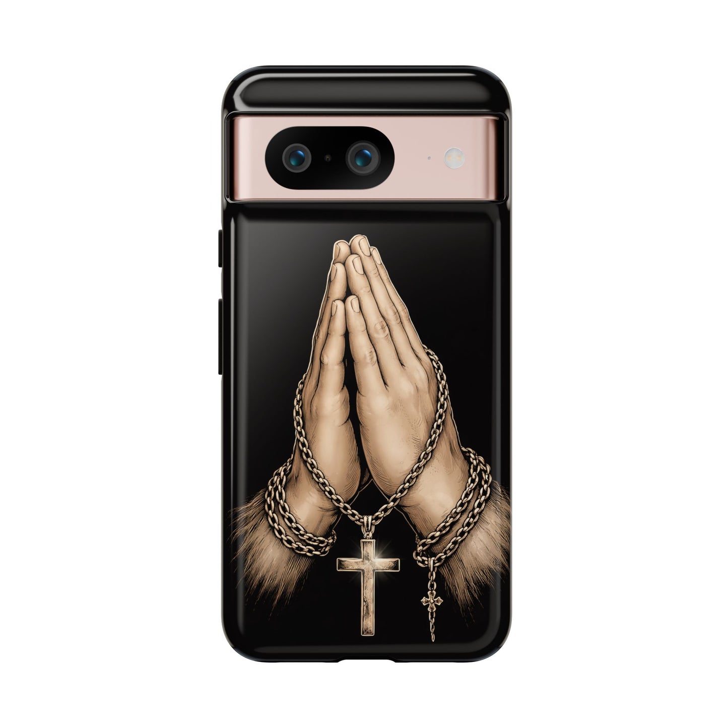 Praying Hands Cross Phone Case – Christian Faith Scripture Cover