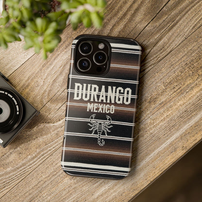 Durango Mexico Phone Case | Serape Scorpion Western Design | Mexican Heritage Tough Case for iPhone & Samsung