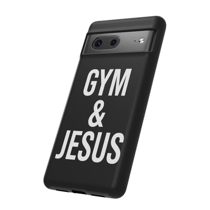 Gym & Jesus Phone Case Christian Faith Workout Gym Motivation Case