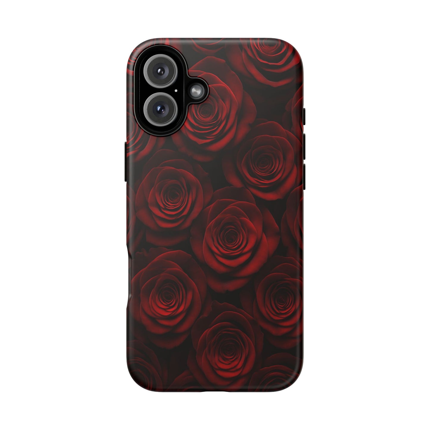 Dark Red Rose Phone Case – Gothic Floral Tough Case (iPhone, Samsung, Pixel)