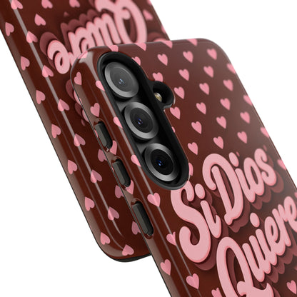 Si Dios Quiere Phone Case Latina Aesthetic Pink Hearts iPhone Samsung