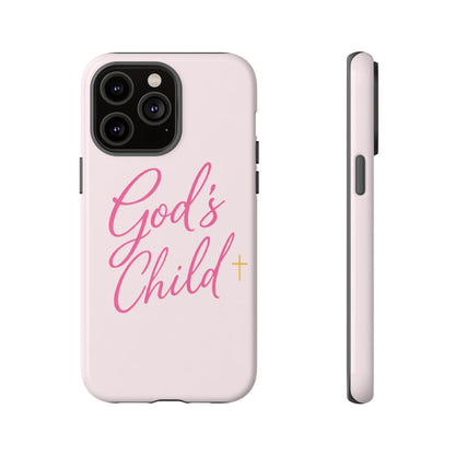 Gods Child Phone Case Christian Pink Aesthetic Tough iPhone Case