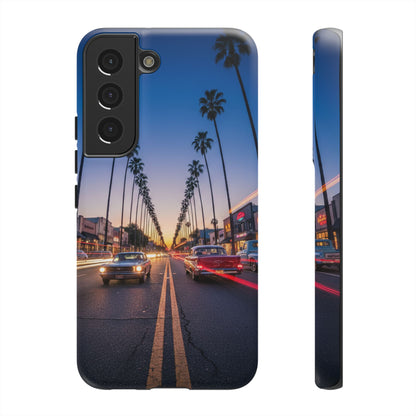 LA Sunset Boulevard Phone Case | Palm Tree Sunset Aesthetic | City Night Tough Case