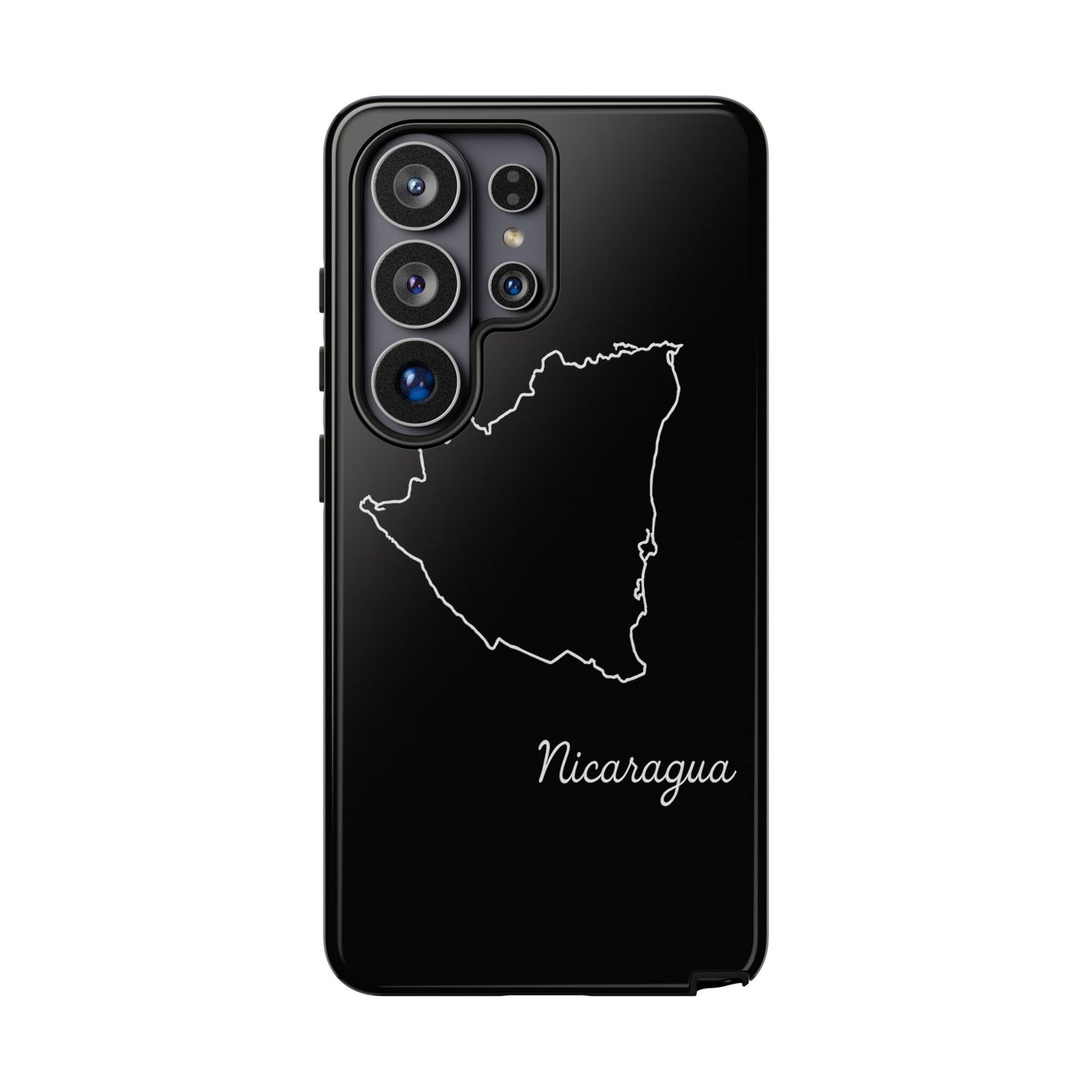 Nicaragua Outline Phone Case – Minimal Country Map Tough Case (iPhone, Samsung, Pixel)