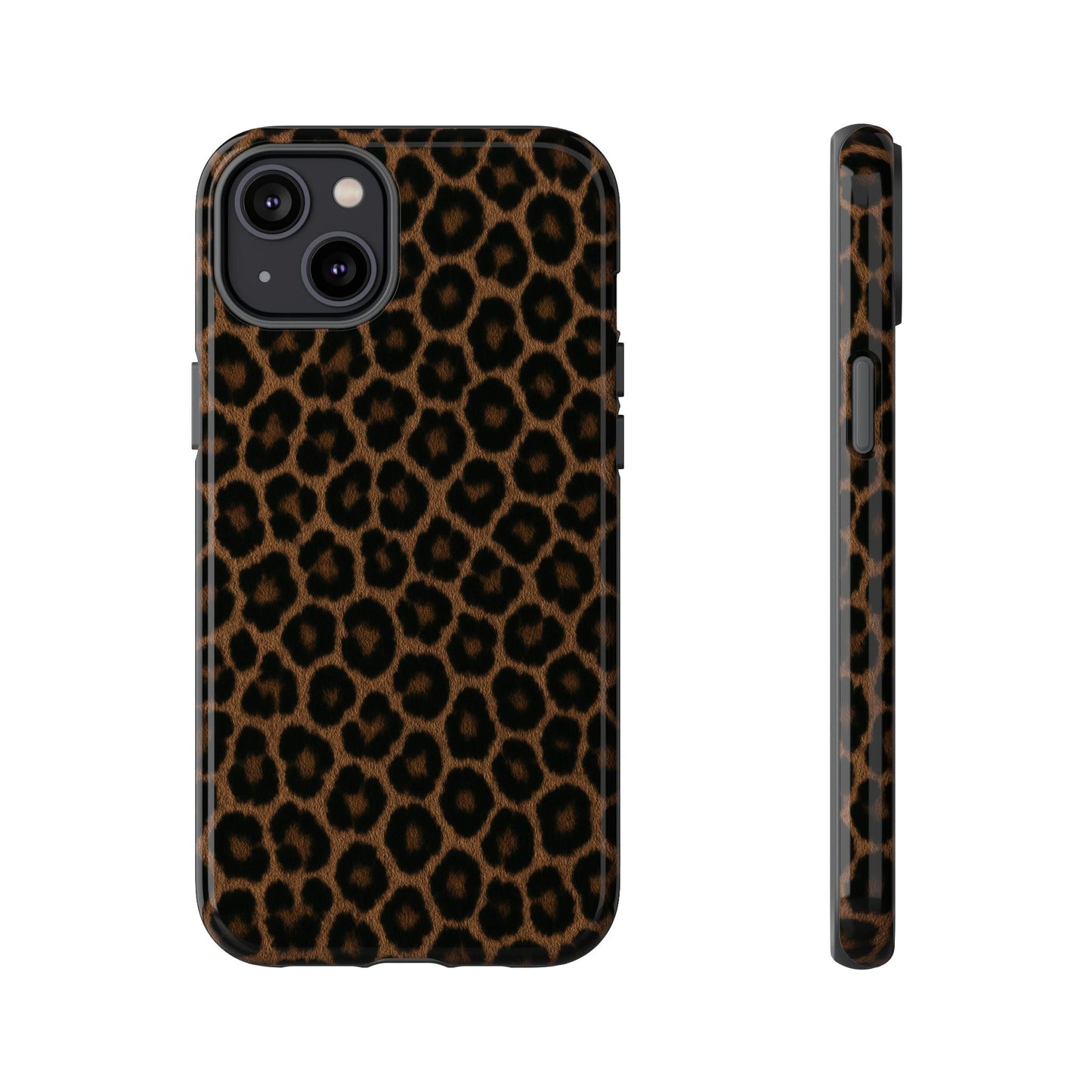 Brown Leopard Print Phone Case | Classic Animal Print Aesthetic Tough Protective Case