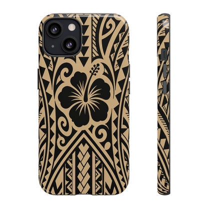 Polynesian Tribal Hawaiin Hibiscus Phone Case for iPhone Samsung Galaxy