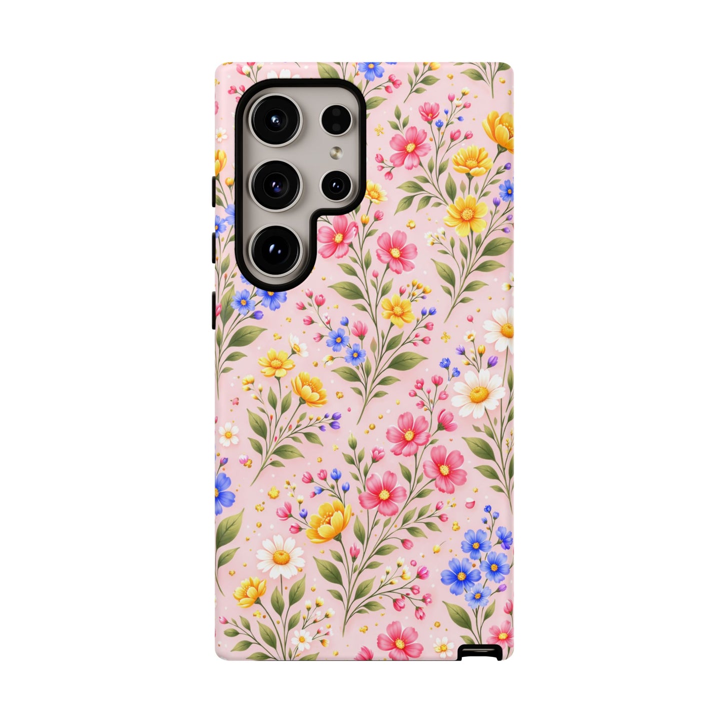 Wildflower Floral Phone Case Vintage Spring Meadow Tough Cover