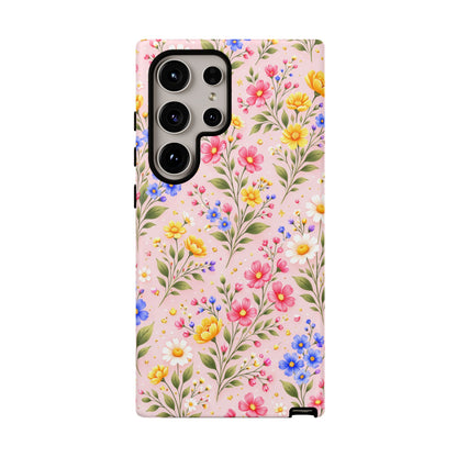 Wildflower Floral Phone Case Vintage Spring Meadow Tough Cover