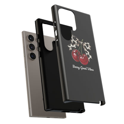 Cherry Cow Print Phone Case | Coquette Bow Aesthetic iPhone & Samsung Tough Case