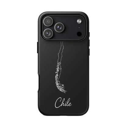 Chile Outline Phone Case – Minimal Country Map Tough Case (iPhone, Samsung, Pixel)