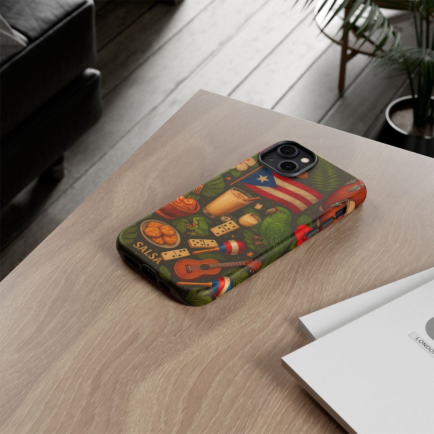 Puerto Rican Culture Phone Case | Boricua Icons Caribbean Aesthetic Tough Protective Case