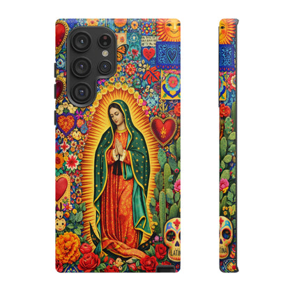 Virgin Mary Guadalupe Phone Case Mexican Folk Art Tough Cover iPhone Samsung