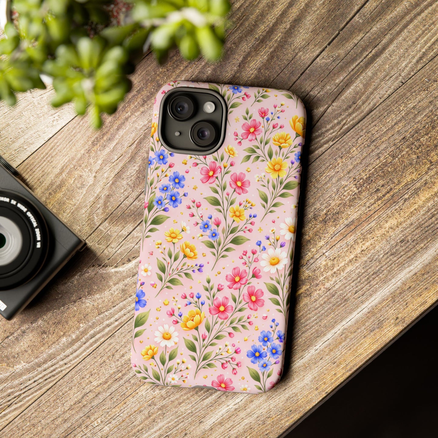 Wildflower Floral Phone Case Vintage Spring Meadow Tough Cover